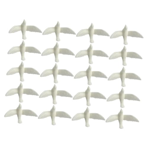 SUPVOX 20 Stück Tauben Realistische Vogel Modelle für Puppenhaus Dekoration und Mikrolandschaft Sicheres Resin Material für DIY Projekte und Kreative Bastelarbeiten von Supvox