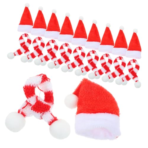 SUPVOX 20 Stück Teiliges Mini Strickset Weihnachtsmütze und Schal Handgefertigte Puppendeko Weihnachtsornamente Weihnachtliche Mini Hutdekoration für Puppen und Pflanzen SUPVOX 20 Stück Teiliges Mini Strickset Weihnachtsmütze und Schal Handgefertigte Puppendeko Weihnachtsornamente Weihnachtliche Mini Hutdekoration für Puppen und Pflanzen von Supvox