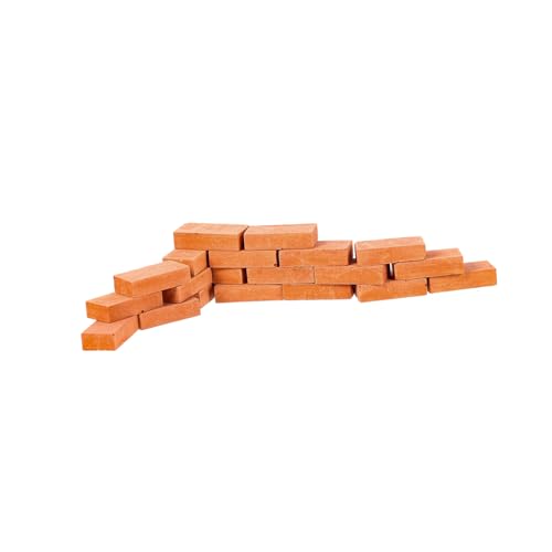 SUPVOX 20 Stück Teiliges Miniatur Backstein Rote Rechteckige Modellziegel für DIY Mikro Landschaftsbau Sandtisch Szenen Miniaturgärten Architektur und Eisenbahnmodell Dekoration von Supvox