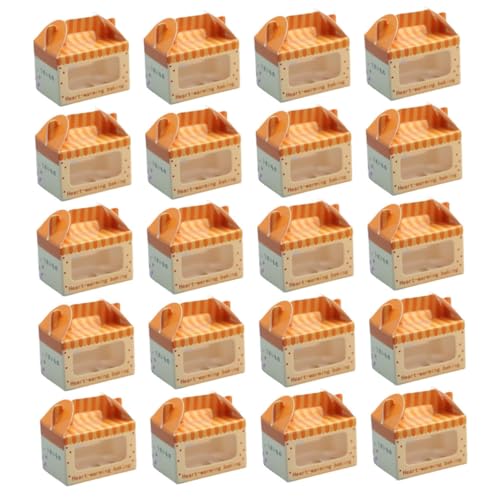SUPVOX 20 Stück Teiliges Miniatur Kuchenbox aus Realistische Detailreiche Dekoration für Puppenhaus DIY Foto Requisiten Miniatur Szene Zubehör für Puppenhaus und Sammler von Supvox