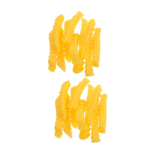 SUPVOX 20 Stück Teiliges Modellset Gefälschte Pommes Frites Realistische Simulation Langlebig für Restaurant Fensterdekoration und Home Party Tisch Display Zubehör von Supvox