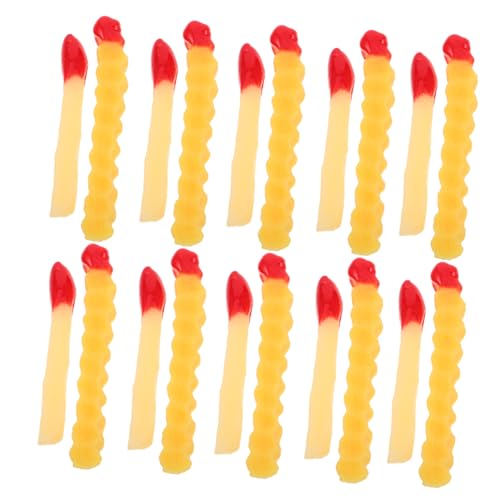 SUPVOX 20 Stück Teiliges Realistische Fake French Fries Detailgetreue Miniatur Kartoffelspielzeuge Vielseitige Dekoration für Party Fotorequisiten Leichte Tisch und Schaufenster Deko von Supvox