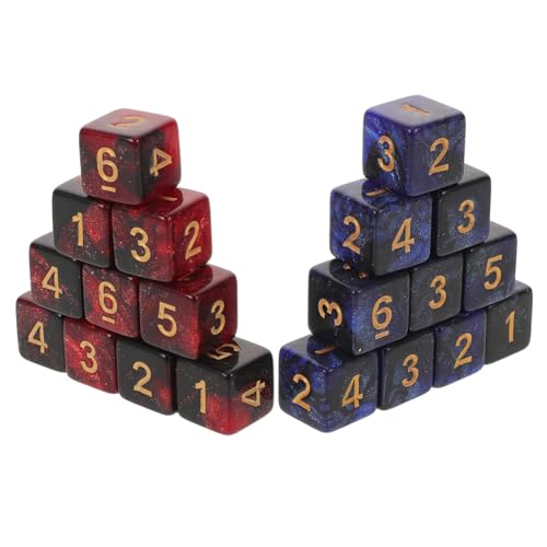 SUPVOX 20 Stück Teiliges Würfel Acryl Zahlenwürfel Bicolor Galaxy Design Schwarz-rot Schwarz-blau Langlebige Kompakte Tabletop Würfel für Brettspiele Rollenspiele Party Unterricht SUPVOX 20 Stück Teiliges Würfel Acryl Zahlenwürfel Bicolor Galaxy Design Schwarz-rot Schwarz-blau Langlebige Kompakte Tabletop Würfel für Brettspiele Rollenspiele Party Unterricht von Supvox
