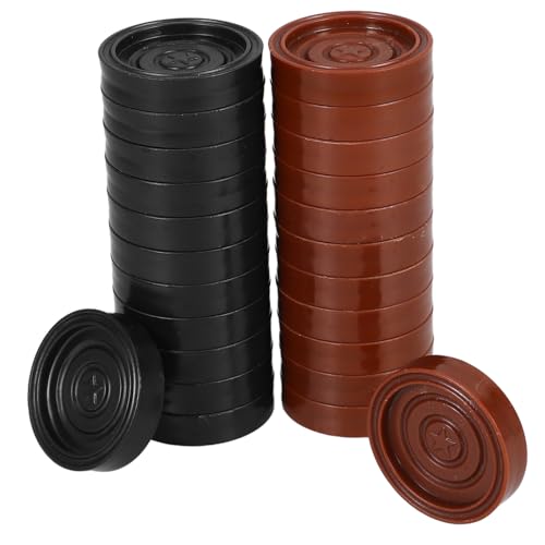 SUPVOX 24 Stück Teiliges Kunststoff Schachfiguren für Dame und Schach Runde Spielsteine Ersatz für Brettspiele für Unterhaltungszubehör zu Hause Schule und Reisen SUPVOX 24 Stück Teiliges Kunststoff Schachfiguren für Dame und Schach Runde Spielsteine Ersatz für Brettspiele für Unterhaltungszubehör zu Hause Schule und Reisen von Supvox