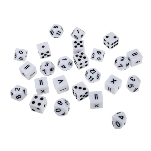 SUPVOX 24 Stück Teiliges Mathematik würfelset aus Robustem Lernwürfel für Spielerisches Zahlenlernen und Mathematische Bildung Kinderfreundliches Langlebiges Würfelspielzeug von Supvox