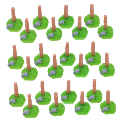 SUPVOX 24 Stück Teiliges Mini Farm DIY mit Mini Holzpfählen und Zaun für Puppenhaus Flexible Gartenbegrenzung Kreative Bauernhof-Szene Kompakte Miniatur Dekoration von Supvox