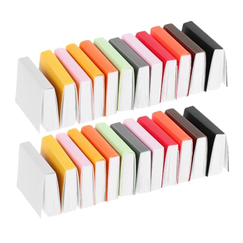 SUPVOX 24 Stück Teiliges Puppenhaus Miniaturbücher Set Farbenfrohe Mini Bücher Schwarz und Gelb Realistische Puppenhausbücher zur Dekoration und DIY Basteln für Schlafzimmer und von Supvox
