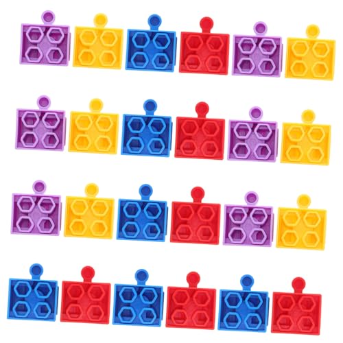 SUPVOX 24 Stück Teiliges Zugschienen Zubehör Bunte Kunststoff Schienenadapter Kompatibel mit Baustein Zugsets Stabile Verbindungselemente für Kreative Modelle und Spielerisches Bauen von Supvox