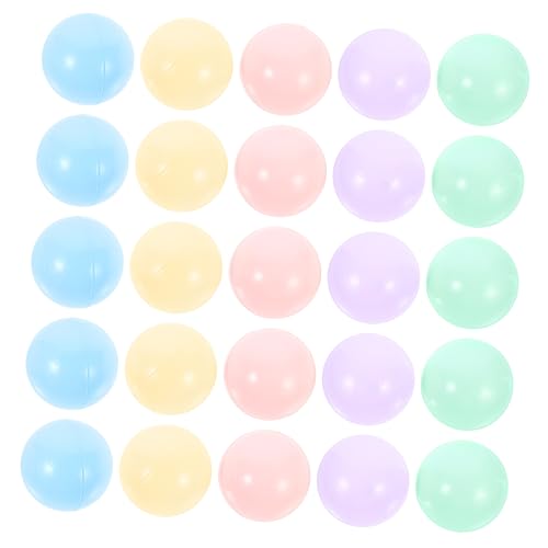 SUPVOX 25 Stück Teiliges Bunte Ocean Balls Ungiftige Geruchsfreie Spielbälle aus Leichtem Material für Badewanne Ballgrube und Outdoor Spiel Fördert Farbenerkennung und Koordination von Supvox