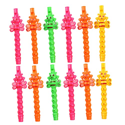 SUPVOX 25 Stück Teiliges Klarinetten Mini Blockflöte Cartoon Bienenform Musikspielzeug für Musiklehrhilfe Robust frei Leicht Tragbar Zufällige Farbe Zufällige Farbe von Supvox