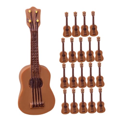 SUPVOX 25 Stück Teiliges Miniatur Gitarrenmodell aus Resin Kreative Simulierte Kleine Gitarren Deko für Puppenhaus Kompakte Mini Musikinstrumente mit Realistischer Gestaltung zur von Supvox