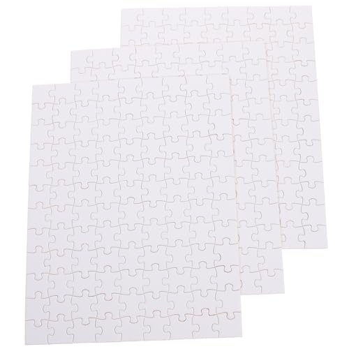 SUPVOX 3 Blätter Blanko Holzpuzzle Teilig Sublimationspuzzle DIY Wärmeübertragung Kreatives Basteln für Hochzeit Geburtstag Shower und Heimaktivitäten von Supvox