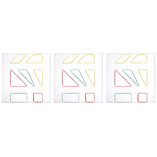 SUPVOX 3sätze -nagelbretter Geometrische Formen Lernspielzeug Für Mädchen Für Mathematikunterricht Kindergarten Und Grundschule von Supvox