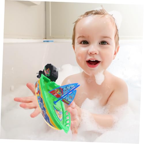 SUPVOX 3 Stück Badespielzeug Aufzieh segelboot für Kleinkinder Niedliche Pool Duschspielzeuge Leichtes Robustes Plastikspielzeug für Badewanne und Wasserspaß von Supvox