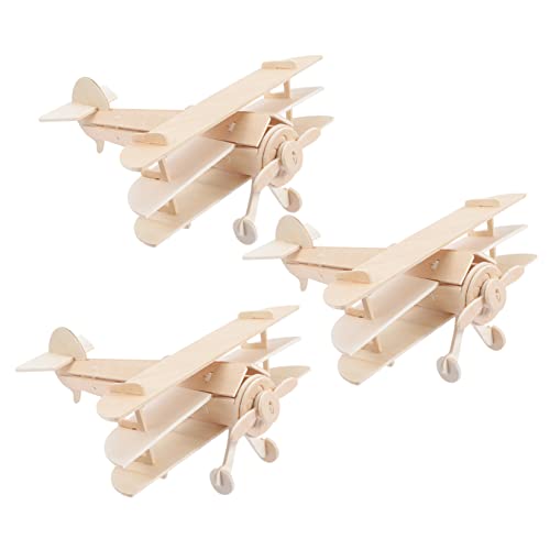 Supvox 3 Stück DIY Holzflugzeug Bausatz Set Malbare Modellflugzeuge für Hand Augen Koordination Puzzle als Dekoration Supvox 3 Stück DIY Holzflugzeug Bausatz Set Malbare Modellflugzeuge für Hand Augen Koordination Puzzle als Dekoration von Supvox