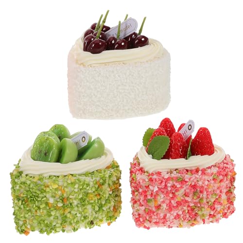 SUPVOX 3 Stück Kuchen-Modell deko Simulationsdessert künstliche Lebensmittelrequisiten Kunstkuchenmodell Dessert -Shop -Requisite Party-Essen-Requisiten Kuchen-Requisite Hartschaum von Supvox