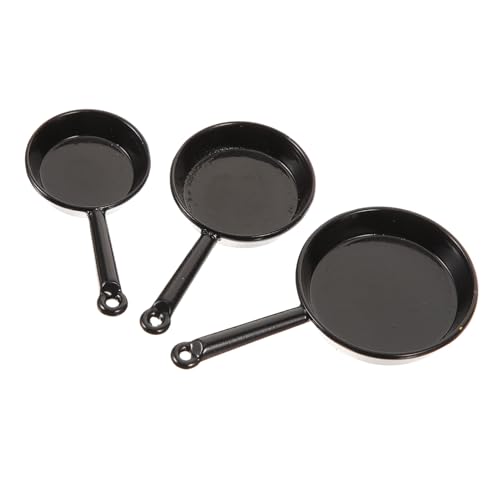 SUPVOX 3 Stück Mini Küchenset Teilig Miniatur Pfannen aus Legierung Zierliche Mini Pfanne Schwarz für Puppenhaus DIY Basteln Mikro Landschaft Deko SUPVOX 3 Stück Mini Küchenset Teilig Miniatur Pfannen aus Legierung Zierliche Mini Pfanne Schwarz für Puppenhaus DIY Basteln Mikro Landschaft Deko von Supvox