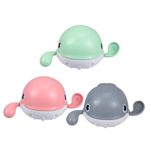 SUPVOX 3 Stück Teiliges Badespielzeug Wal Design Schwimmendes Wasserspielzeug für Junge Mädchen Ab Monaten mit Schnellem Wasserablauf zur Spielerischen Badeaktivität und Motorischer von Supvox