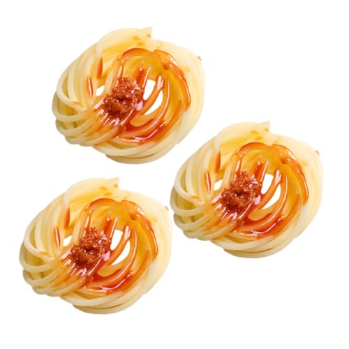 SUPVOX 3 Stück Teiliges Fake Spaghetti aus Sicherem Kunststoff Realistische Simulation für Kinderküche Leicht zu Reinigen Langlebig und Dekorativ für Spiel Gastronomieumgebungen von Supvox