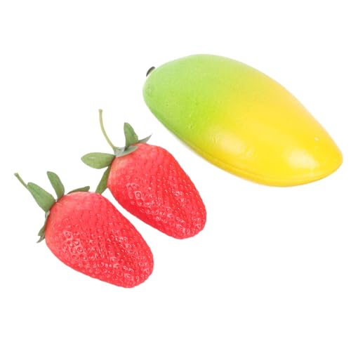 SUPVOX 3 Stück Teiliges Frucht Shaker Musikinstrumente Früherziehung Hörförderung Mango und Erdbeere von Supvox
