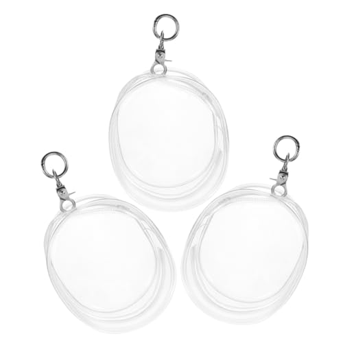 SUPVOX 3 Stück Teiliges Kleine Transparente Puppentasche mit Schlüsselanhänger Strapazierfähige Aufbewahrungstasche für Puppen und Sammlerstücke Praktische Tragetasche für Unterwegs von Supvox