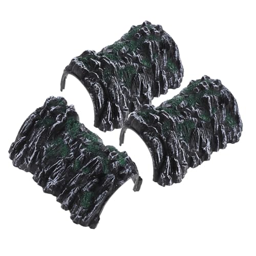 SUPVOX 3 Stück Teiliges Kunststoff Zugtunnel Zubehör Realistische Simulation Künstliche Höhle Sandtisch Dekoration von Supvox