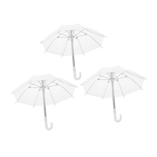 SUPVOX 3 Stück Teiliges Miniatur Puppen Regenschirm aus Robustem Material Kleiner Dekorativer Schirm für Puppenhaus Leicht Tragbar Weiß für Kreatives Rollenspiel und Sammler SUPVOX 3 Stück Teiliges Miniatur Puppen Regenschirm aus Robustem Material Kleiner Dekorativer Schirm für Puppenhaus Leicht Tragbar Weiß für Kreatives Rollenspiel und Sammler von Supvox
