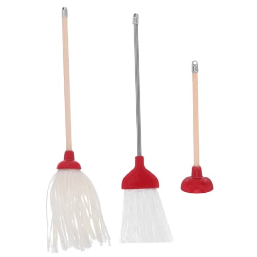 SUPVOX 3 Stück Teiliges Miniatur Reinigungsset für Puppenhäuser mit Realistischem Mop Besen und Toilettenwerkzeug Detailgetreue Badezimmereinrichtung Dekoratives Zubehör für SUPVOX 3 Stück Teiliges Miniatur Reinigungsset für Puppenhäuser mit Realistischem Mop Besen und Toilettenwerkzeug Detailgetreue Badezimmereinrichtung Dekoratives Zubehör für von Supvox