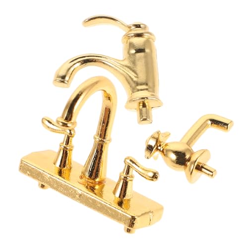 Supvox 3stücke Miniatur-Wasserhahn Aus Legierung Für Puppenhaus-Badezimmer Dekoratives Modell Für Mikro-landschaften Mit Teilen Für Basteln Und Fotografie Supvox 3stücke Miniatur-Wasserhahn Aus Legierung Für Puppenhaus-Badezimmer Dekoratives Modell Für Mikro-landschaften Mit Teilen Für Basteln Und Fotografie von Supvox