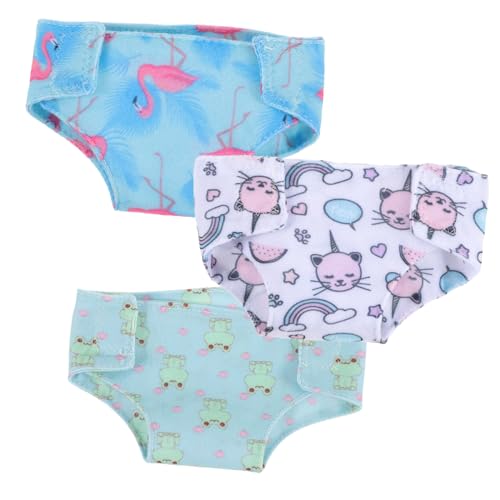 SUPVOX 3 Stück Teiliges Puppen Unterwäsche Klassische Puppen Höschen Weiches Material Passend für Spielpuppen Accessoire für Kreatives Rollenspiel und Puppenkleidung von Supvox