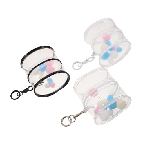 SUPVOX 3 Stück Teiliges Transparentes Aufbewahrungsset für Actionfiguren und Puppen mit Schlüsselanhänger PVC Display Tasche in und Transparent Vielseitiger Tragbarer Organizer mit von Supvox