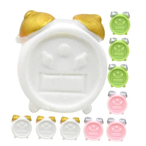 SUPVOX 30 Stück Puppenhaus Zubehör Mini Deko Wecker Vintage Stil Weiß Rosa für Mini Haus DIY Basteln Realistische Uhr Dekoration von Supvox