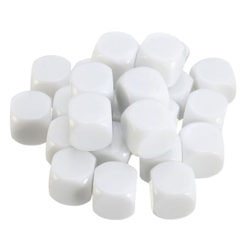 SUPVOX 30 Stück Teiliges Acryl Blanko Würfel mit Glänzender Oberfläche Sechsseitige DIY Würfel für Basteln Spiel und Spaß Robust und Verschleißfest von Supvox