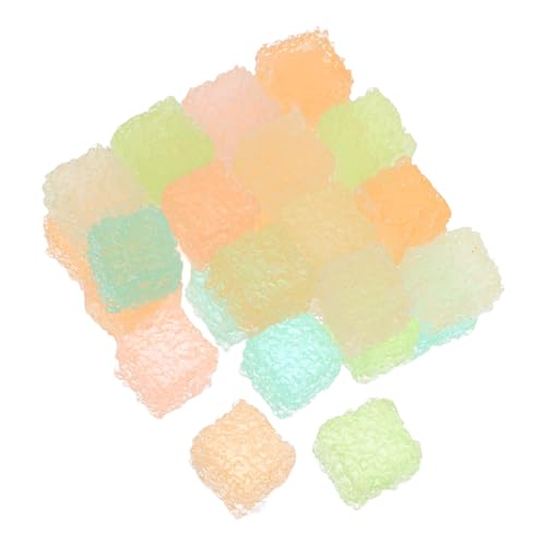 SUPVOX 30 Stück Teiliges Fluoreszierende Würfelzucker Charms Bunte DIY Candy Craft Accessoires Transparente Nachtlicht Dekorationen für Handyhüllen Kreative Zuckerwürfel zum Basteln von Supvox