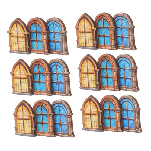 SUPVOX 30 Stück Teiliges Miniatur Puppenhaus Fenster aus Langlebigem Holz Filigranes Design Leichte Handliche Modelle für DIY Bastelprojekte und Realistische Puppenhaus Dekoration von Supvox