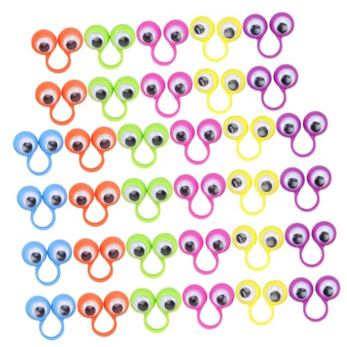 SUPVOX 36 Stück Teiliges Augen Fingerpuppen mit Beweglichen Großen Augen Bunter Pädagogisches Fingerspielzeug für Fördert Kreatives Lernen und Unterhaltung Zufällige Farbe von Supvox