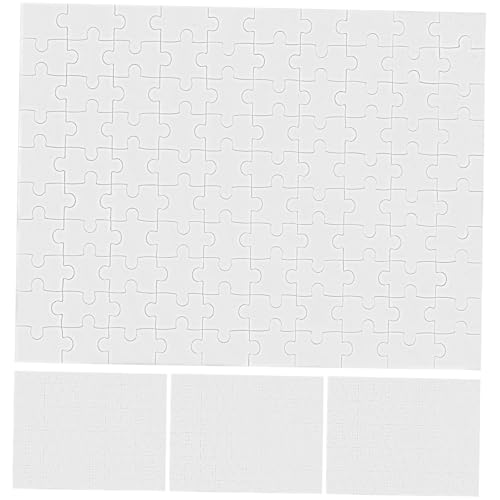 SUPVOX 4 Blätter Puzzle-rohlinge Leere Puzzles Selber Machen Fertige Leere Rätsel An Machen Sie Ihr DIY-rätsel Basteln Papierhandwerksrätsel Beige Hölzern von Supvox
