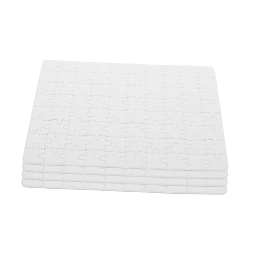 SUPVOX 4 Blätter Teiliges DIY Blanko Puzzle Teile Weißes Sublimations puzzleboard Kreativset zum Bemalen und Gestalten für Familien und Bastelprojekte von Supvox