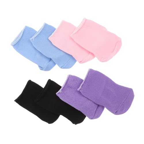 SUPVOX 4 Paare Puppensocken für Mädchenpuppen Kurze DIY Socken in Farben Vielseitige Puppenzubehör für Puppenkleidung Kleine Strümpfe zum Anziehen und Kombinieren von Supvox
