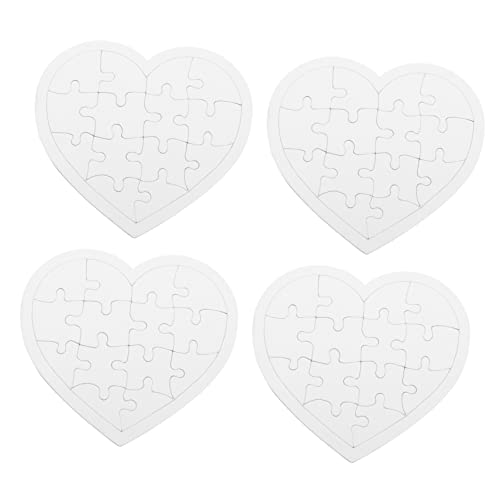 SUPVOX 4 Sätze DIY Herz Puzzle für Teiliges Blanko Puzzle zum Malen und Gestalten Bastelmaterial für Kreative Aktivitäten Fördert Kreativität und Feinmotorik SUPVOX 4 Sätze DIY Herz Puzzle für Teiliges Blanko Puzzle zum Malen und Gestalten Bastelmaterial für Kreative Aktivitäten Fördert Kreativität und Feinmotorik von Supvox