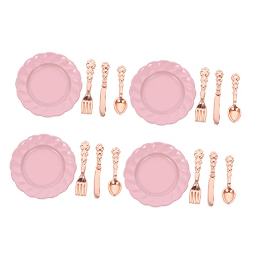 SUPVOX 4 Sätze Mini Puppenhaus Geschirr Set Teiliges Mini Teller und Teiliges Besteck Roségold Metalllegierung Realistische Miniatur Tischware für Puppenhaus Zubehör Kindgerechtes SUPVOX 4 Sätze Mini Puppenhaus Geschirr Set Teiliges Mini Teller und Teiliges Besteck Roségold Metalllegierung Realistische Miniatur Tischware für Puppenhaus Zubehör Kindgerechtes von Supvox