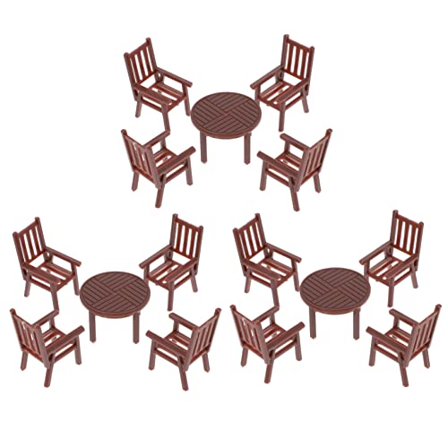 Supvox 4sätze Mini-Tisch Und Stuhl-Set Aus Kunststoff Exquisit Verarbeitet Als Spielhaus-Dekoration Für Küche Esszimmer Wohnzimmer Und Restaurant Geeignet Miniatur-möbel-Set Für von Supvox