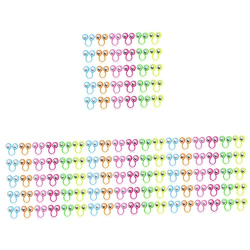 SUPVOX 4 Sätze Teiliges Bewegliche Augen Fingerpuppen Ringe Fördert Kreativität Und Farberkennung Bunte Lustige Lernringe Für Spaß Zufällige Farbe 30 Stück * 4 von Supvox