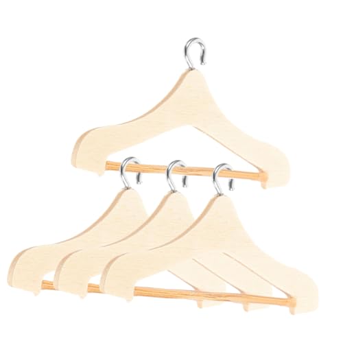 SUPVOX 4 Stck Mini Puppen Kleiderbügel aus Holz Teiliges für Puppenschränke und Miniaturhäuser Praktische Stabile und Platzsparende Aufhänger für Puppenoutfits SUPVOX 4 Stck Mini Puppen Kleiderbügel aus Holz Teiliges für Puppenschränke und Miniaturhäuser Praktische Stabile und Platzsparende Aufhänger für Puppenoutfits von Supvox