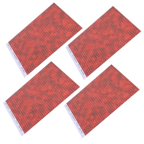 SUPVOX 4 Stück Dollhouse Decoration Sticker Garderobenkleber Bodenbelag Für Puppenhäuser Miniatur-bodenaufkleber Mini-bodendekorationen Tapete Für Puppenhausdielen Braun Papier SUPVOX 4 Stück Dollhouse Decoration Sticker Garderobenkleber Bodenbelag Für Puppenhäuser Miniatur-bodenaufkleber Mini-bodendekorationen Tapete Für Puppenhausdielen Braun Papier von Supvox