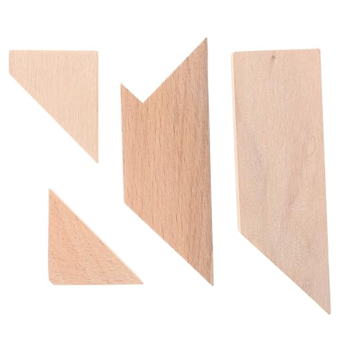 SUPVOX 4 Stück Förmiges Holzpuzzle Teiliges Pädagogisches Denkspielzeug für Stem Lernspiel Fördert Räumliches Vorstellungsvermögen und Kreativität Vielseitiges Montessori von Supvox