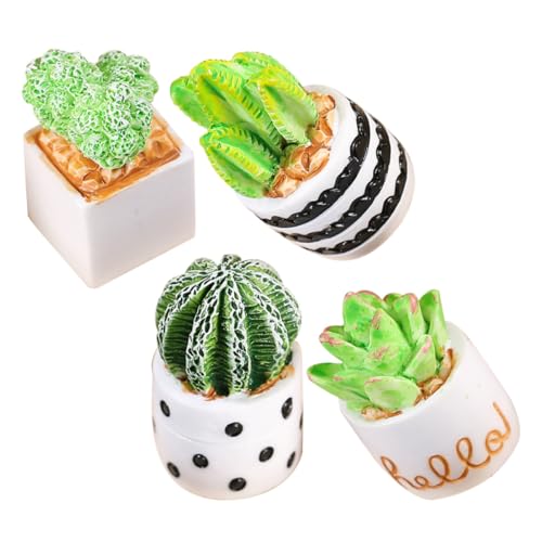 SUPVOX 4 Stück Künstliche Miniatur Sukkulente Pflanzen im Topf aus Langlebigem Harz Realistische Mini kakteen Figuren zur Dekoration von Wohnzimmer Büro Badezimmer und Puppenhaus SUPVOX 4 Stück Künstliche Miniatur Sukkulente Pflanzen im Topf aus Langlebigem Harz Realistische Mini kakteen Figuren zur Dekoration von Wohnzimmer Büro Badezimmer und Puppenhaus von Supvox