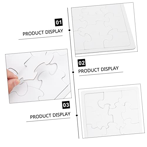 SUPVOX 4 Stück Leere Puzzleteile aus Blankem Karton Kindgerechte DIY Malpuzzles mit Abgerundeten Kanten zum Bemalen mit Stiften Wasserfarben für und Kreative Gestaltung von Supvox