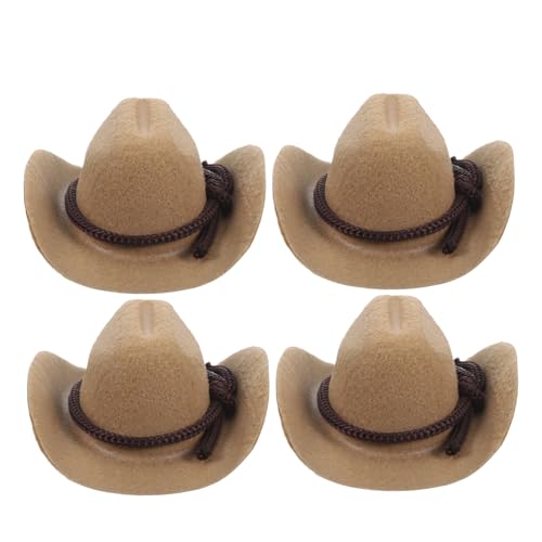 SUPVOX 4 Stück Mini Cowboyhüte für Puppen Western-Stil Miniatur Hüte für Bastelprojekte Partydekorationen Western Cowboyhut Puppenaccessoires SUPVOX 4 Stück Mini Cowboyhüte für Puppen Western-Stil Miniatur Hüte für Bastelprojekte Partydekorationen Western Cowboyhut Puppenaccessoires von Supvox