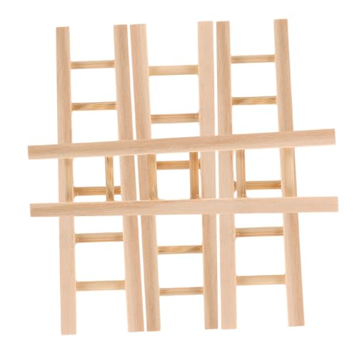 Supvox 4stücke Holzleitern Für Puppenhaus Miniaturleiter Aus Holz Kleine Spielzeugleiter Für Puppenhausdekor Mini-landschaftsdekorationen DIY-bastelzubehör Für Puppenhausmöbel von Supvox